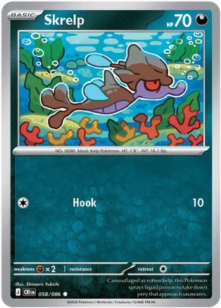 Skrelp 058/086 Common Chaos Rising Reverse Holo