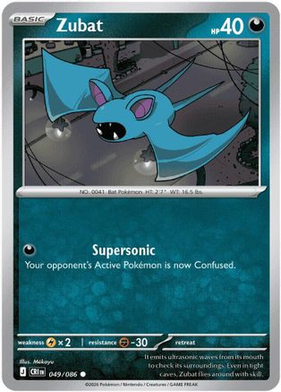 Zubat 049/086 Common Chaos Rising Reverse Holo
