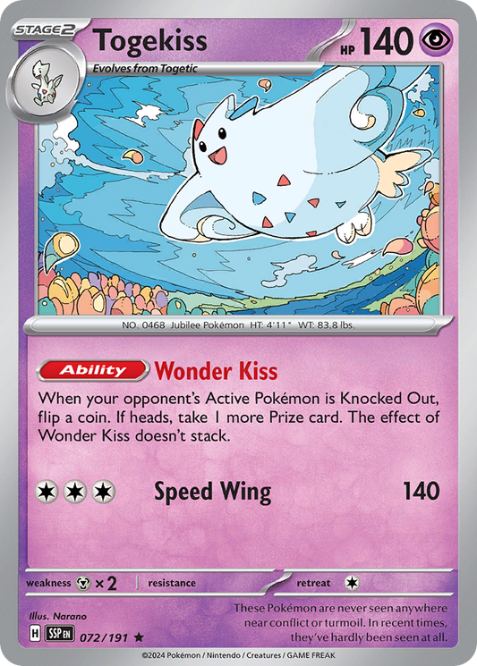 Togekiss 072/191 Rare Surging Sparks Holo