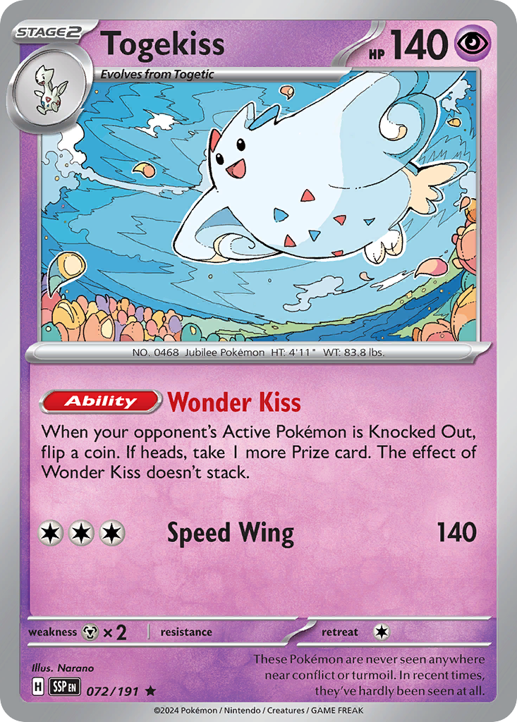 Togekiss 072/191 Rare Surging Sparks Holo