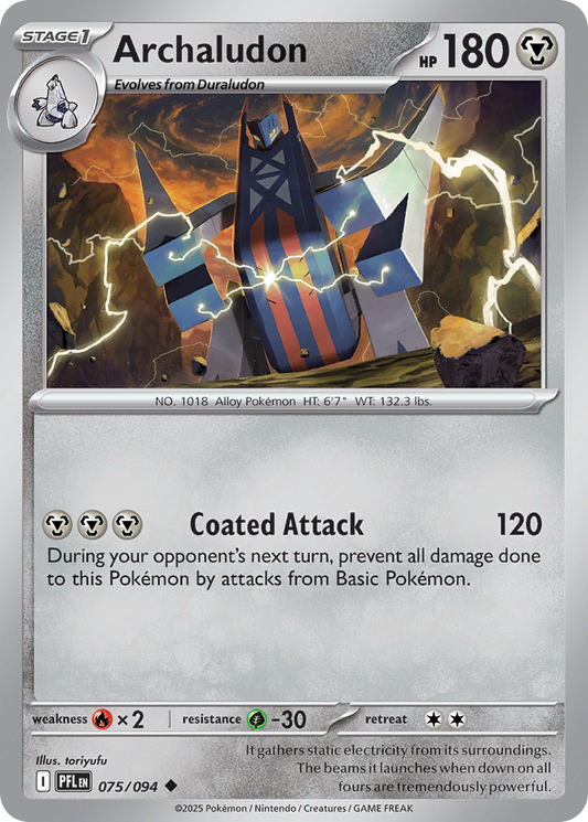 Archaludon 075/094 Uncommon Phantasmal Flames Reverse Holo