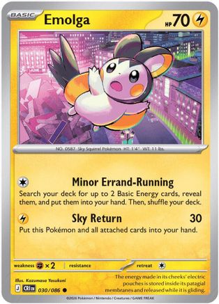 Emolga 030/086 Common ME04: Chaos Rising Reverse Holo