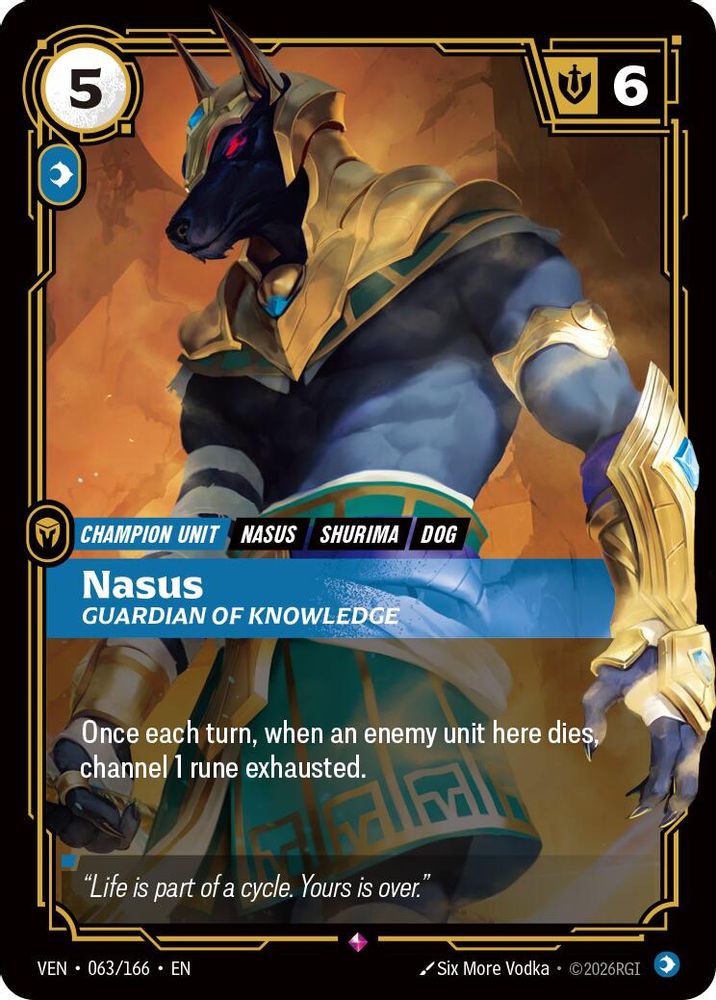 Nasus - Guardian of Knowledge 063/166 Rare Vendetta Foil