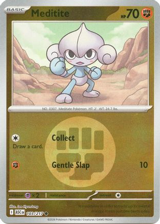 Meditite (Energy Symbol Pattern) 103/217 Ascended Heroes Reverse Holo