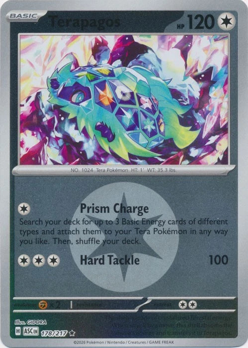 Terapagos (Energy Symbol Pattern) 178/217 Ascended Heroes Reverse Holo