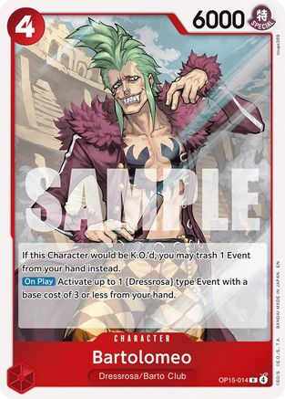 Bartolomeo OP15-014 Rare Adventure on Kami's Island