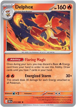 Delphox 013/086 Rare ME04: Chaos Rising Holo