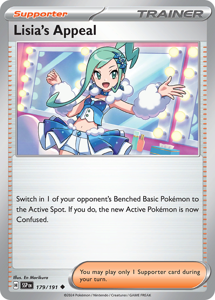 Lisia's Appeal 179/191 Uncommon Surging Sparks Reverse Holo