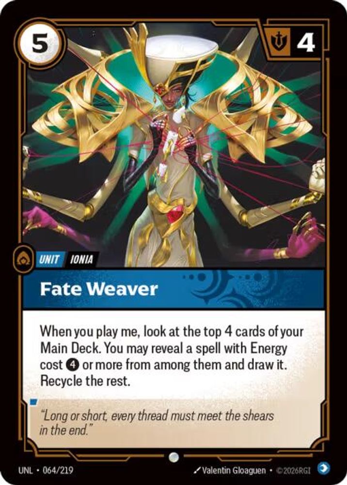Fate Weaver 064/219 Common Unleashed Foil