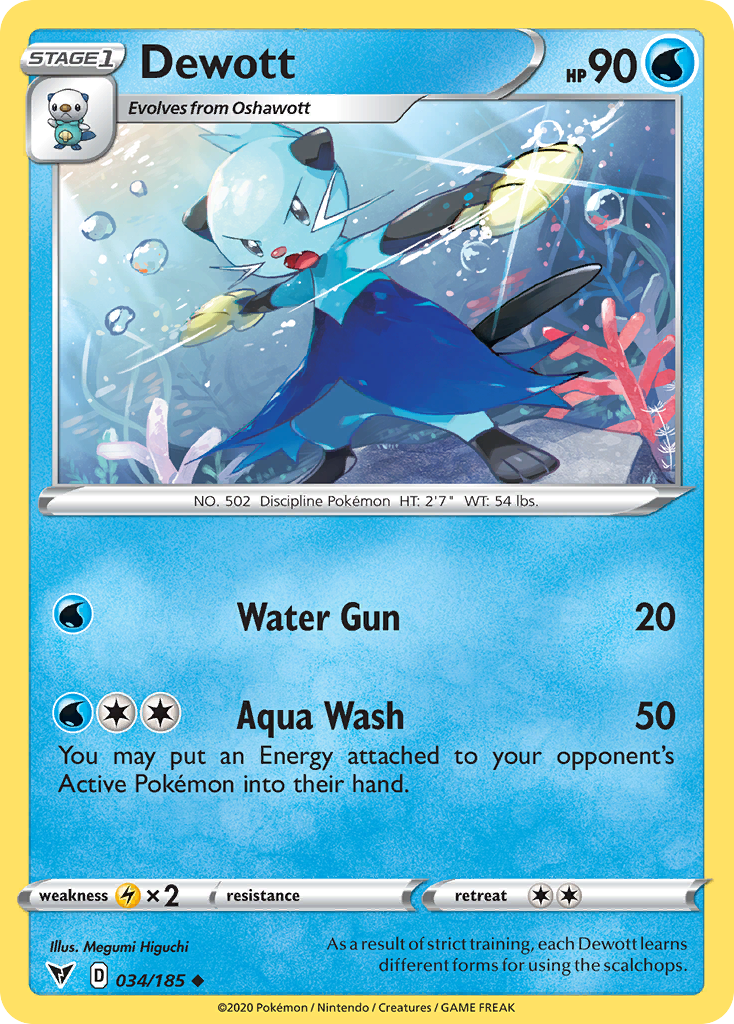 Dewott 034/185 Uncommon Vivid Voltage Reverse Holo