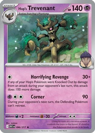 Hop's Trevenant 096/217 Rare Ascended Heroes Holo