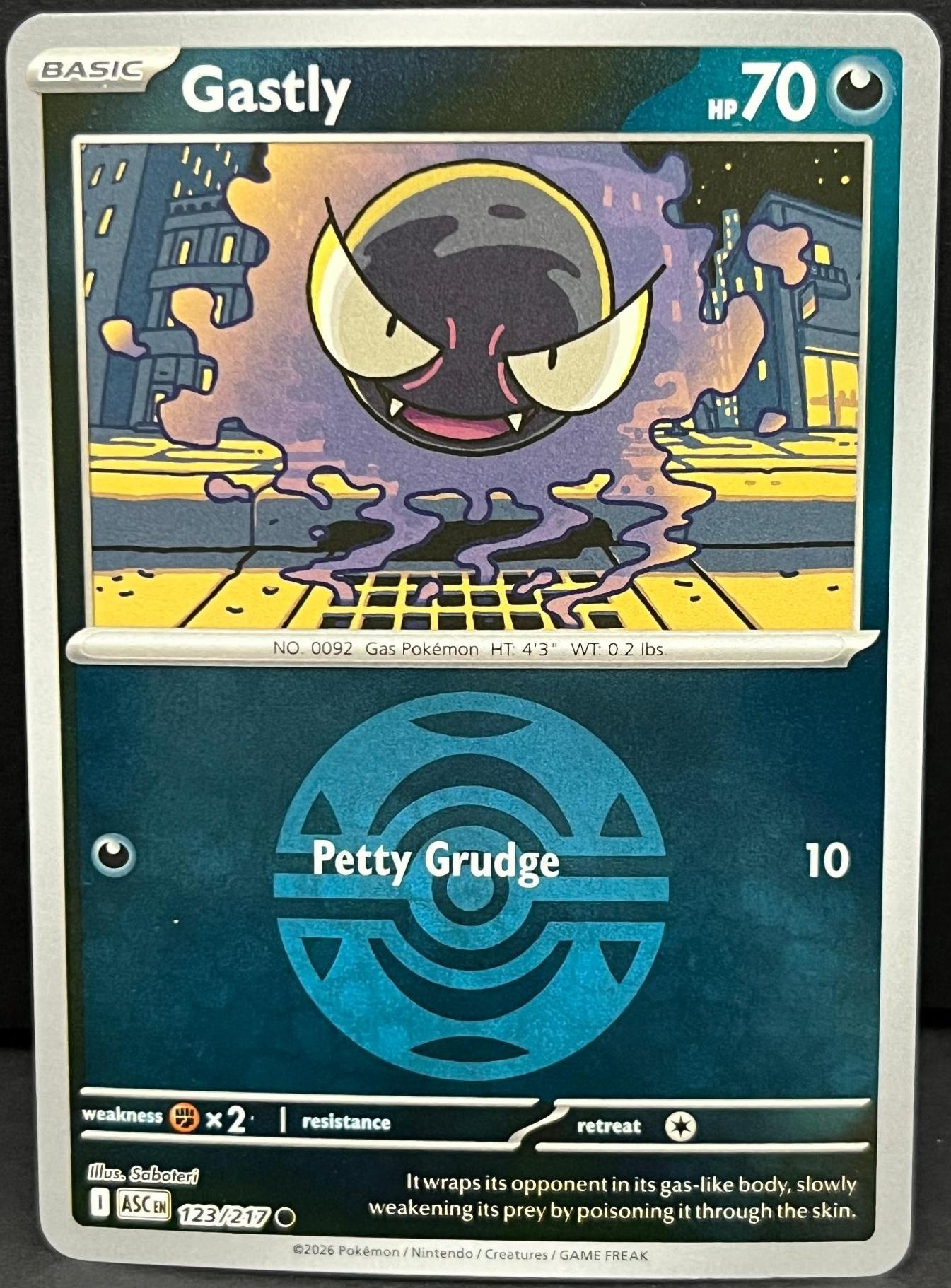 Gastly (Dusk Ball) 123/217 Common Ascended Heroes Reverse Holo