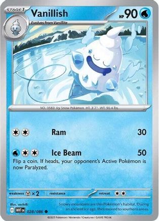 Vanillish 028/086 Common White Flare Reverse Holo