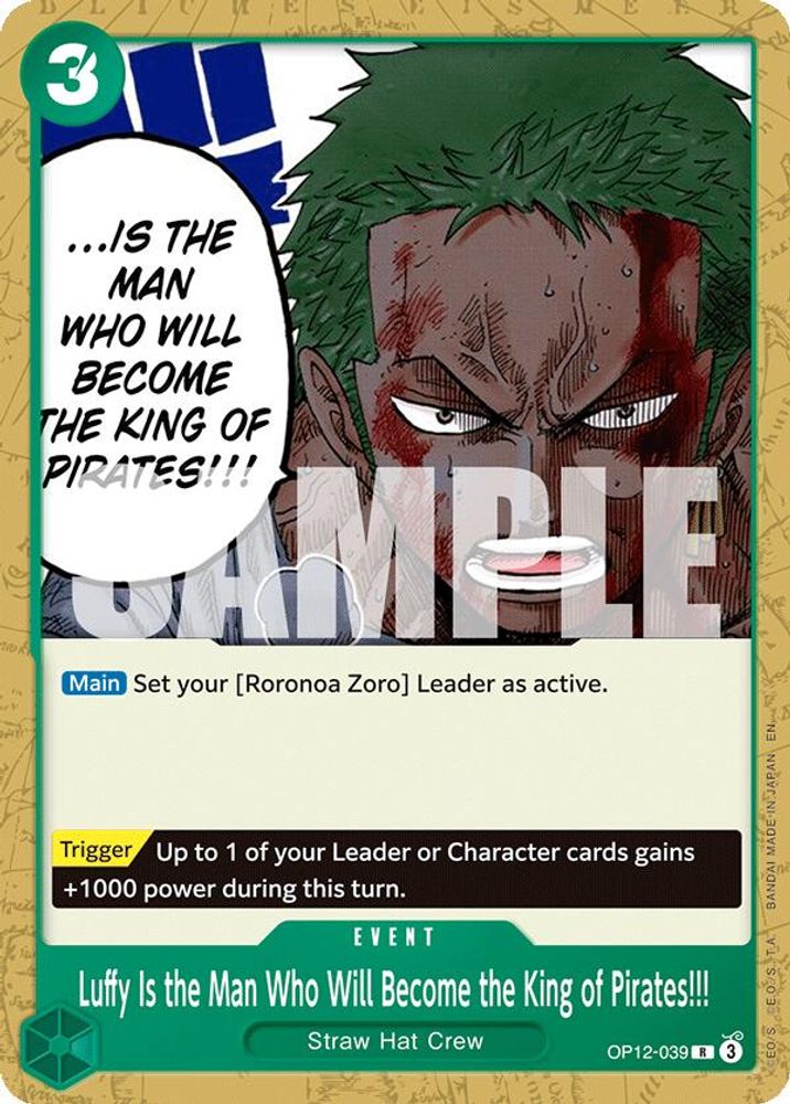 Luffy Is the Man Who Will Become the King of Pirates!!! OP12-039