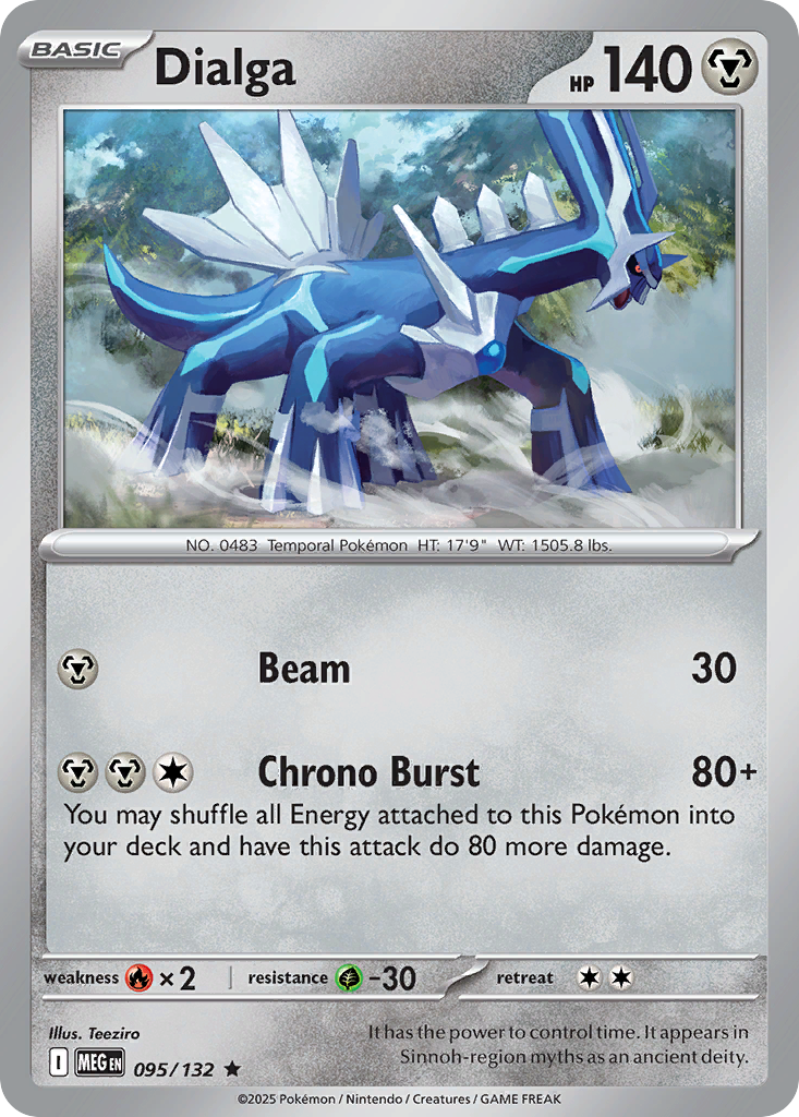 Dialga 095/132 Rare Mega Evolution Holo