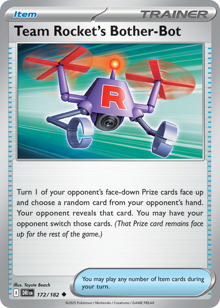 Team Rocket's Bother-Bot 172/182 Destined Rivals Reverse Holo