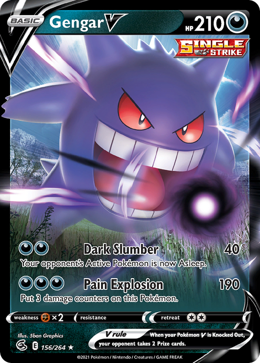 Gengar V 156/264 Holo V Rare Fusion Strike