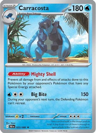 Carracosta 023/086 Holo Rare Black Bolt Reverse Holo