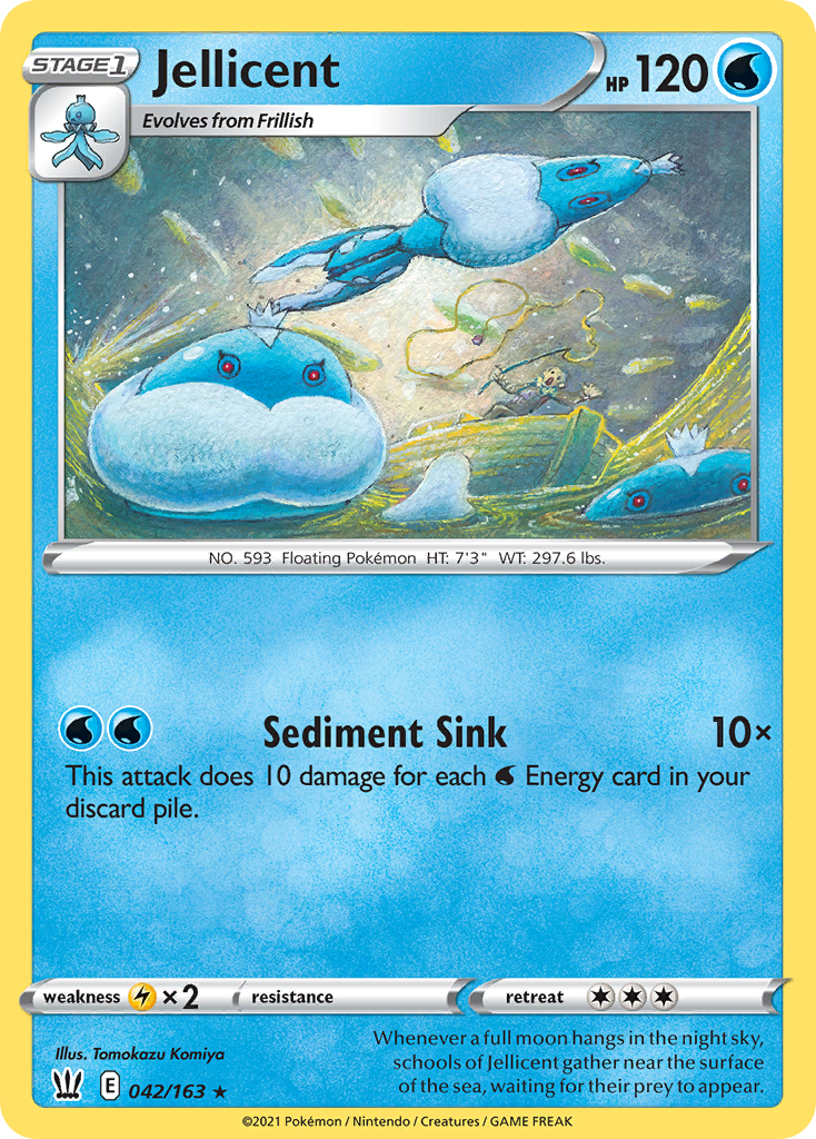 Jellicent 042/163 Rare Battle Styles Reverse Holo
