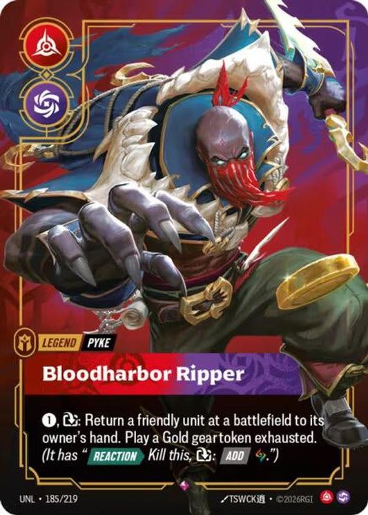 Pyke - Bloodharbor Ripper 185/219 Rare Unleashed Foil