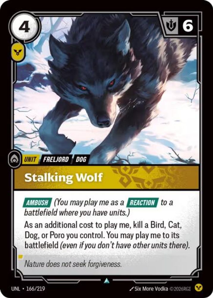 Stalking Wolf 166/219 Uncommon Unleashed