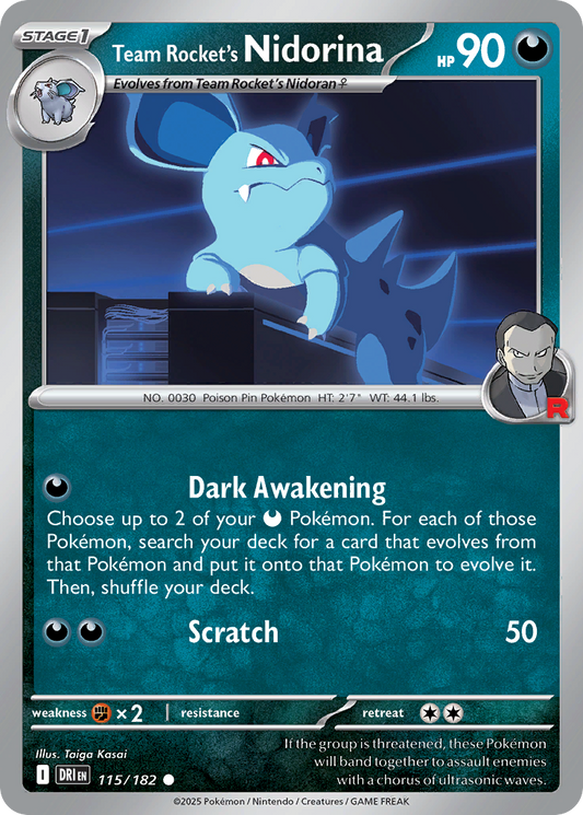 Team Rocket's Nidorina 115/182 Common Destined Rivals