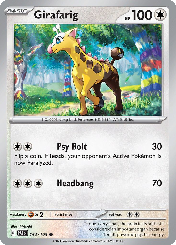 Girafarig 154/193 Common Paldea Evolved Reverse Holo