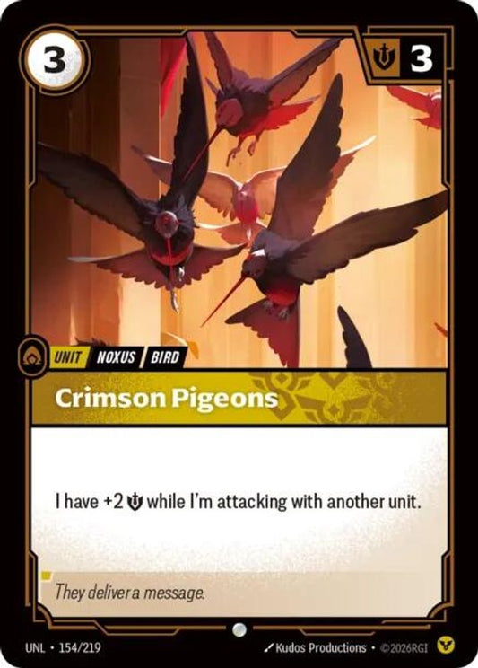 Crimson Pigeons 154/219 Common Unleashed Foil