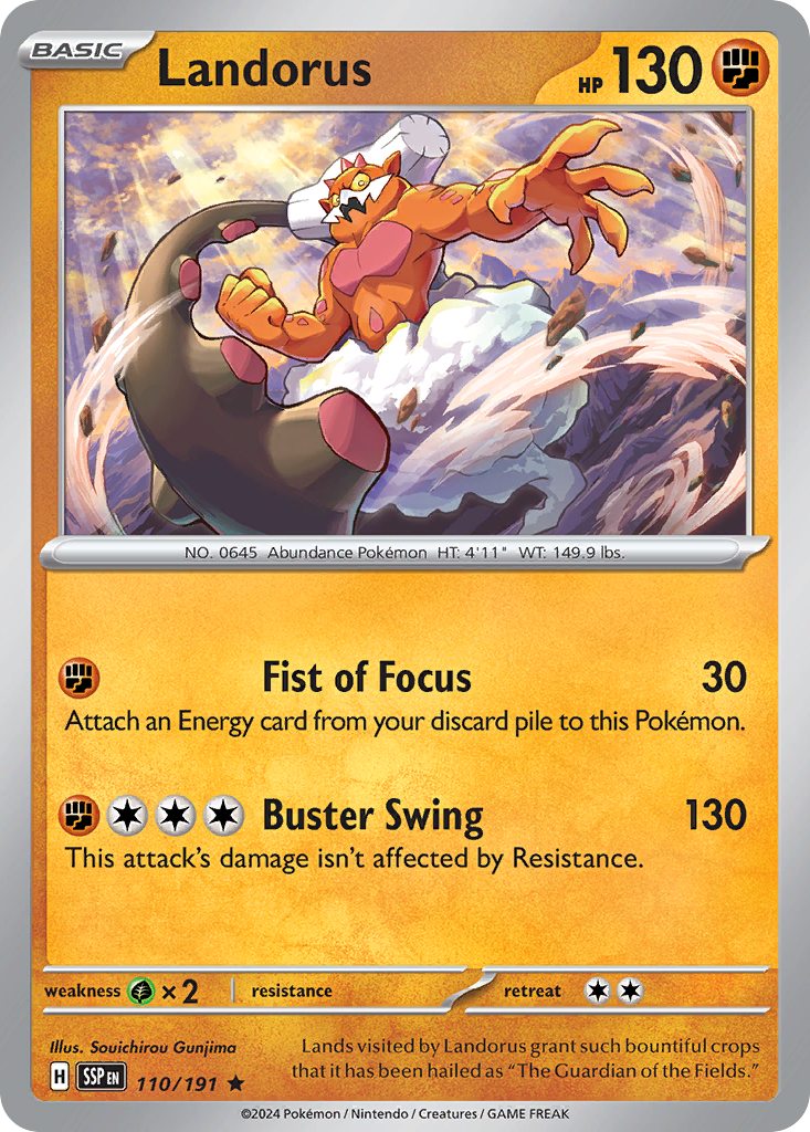 Landorus 110/191 Rare Surging Sparks Reverse Holo