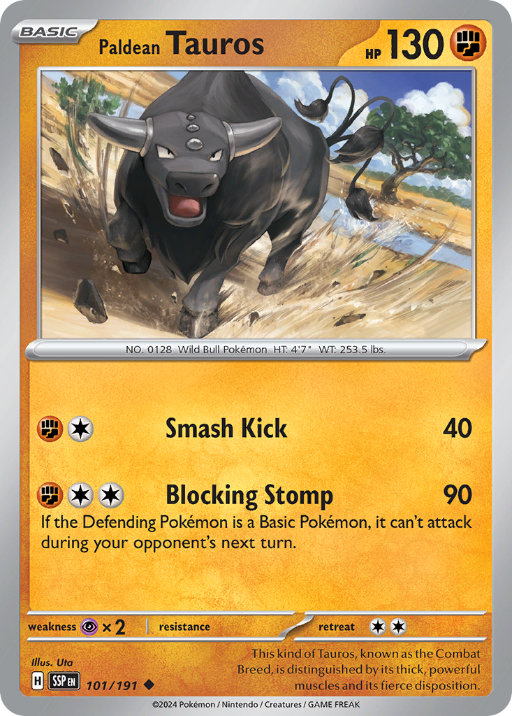 Paldean Tauros 101/191 Uncommon Surging Sparks