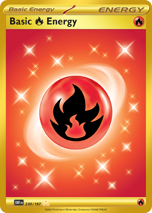 Basic Fire Energy 230/197 Hyper Rare Obsidian Flames