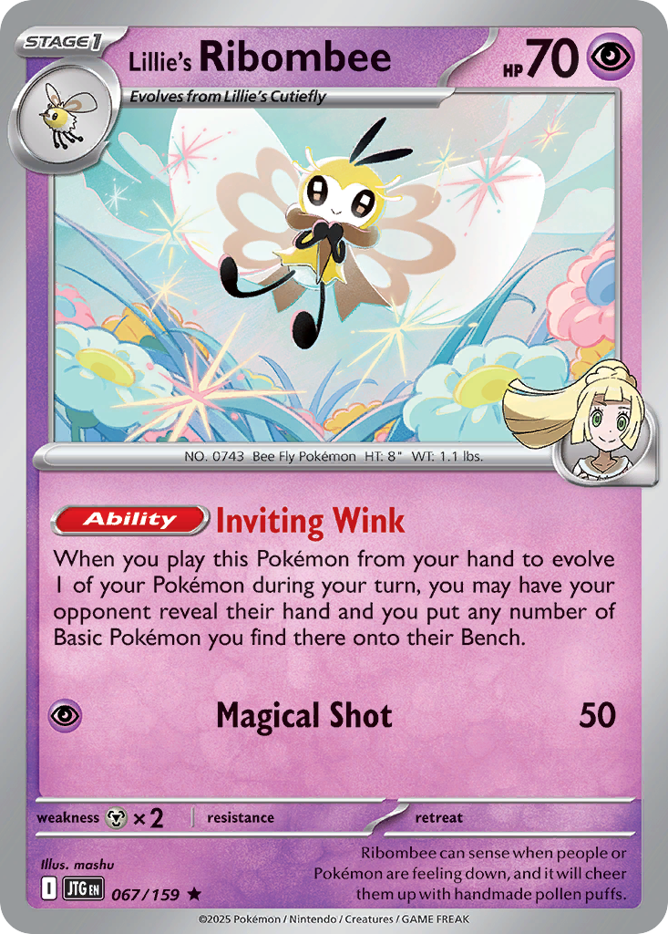 Lillie's Ribombee 067/159 Rare Journey Together Holo