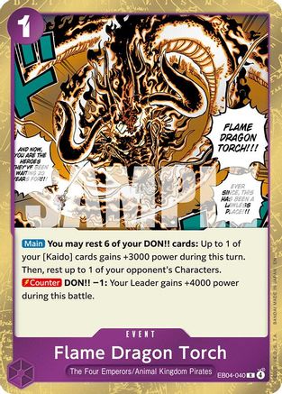 Flame Dragon Torch EB04-040 Rare The Azure Sea's Seven Foil
