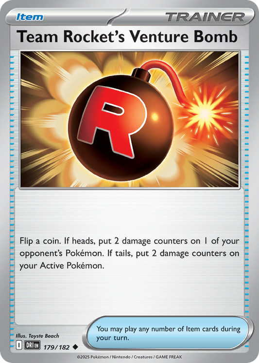 Team Rocket's Venture Bomb 179/182 Uncommon Destined Rivals