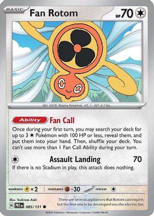 Fan Rotom 085/131 Common Prismatic Evolutions