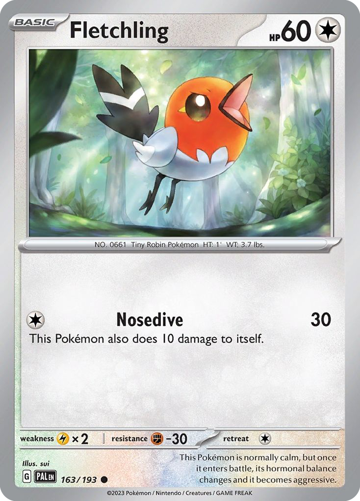 Fletchling 163/193 Common Paldea Evolved