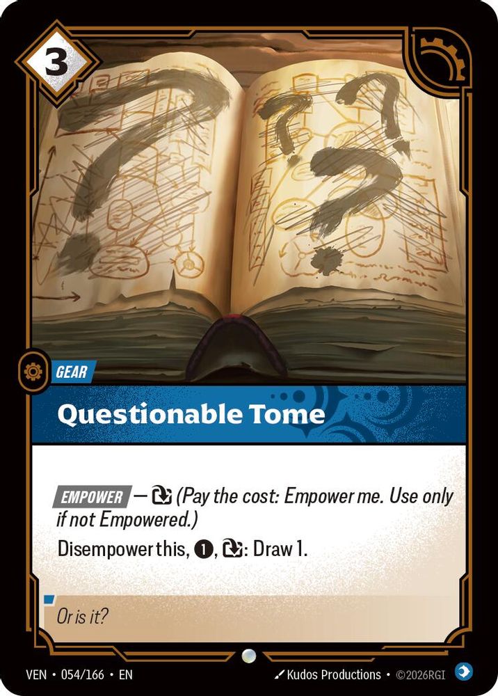 Questionable Tome 054/166 Common Vendetta Foil