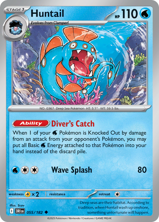 Huntail 055/182 Uncommon Destined Rivals Reverse Holo