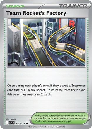Team Rocket's Factory 203/217 Uncommon Ascended Heroes