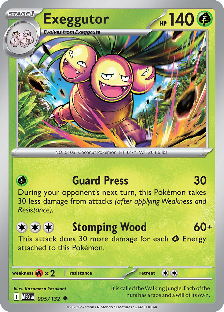 Exeggutor 005/132 Uncommon Mega Evolution Reverse Holo