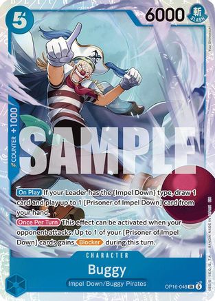 Buggy (048) OP16-048 Super Rare The Time of Battle Foil