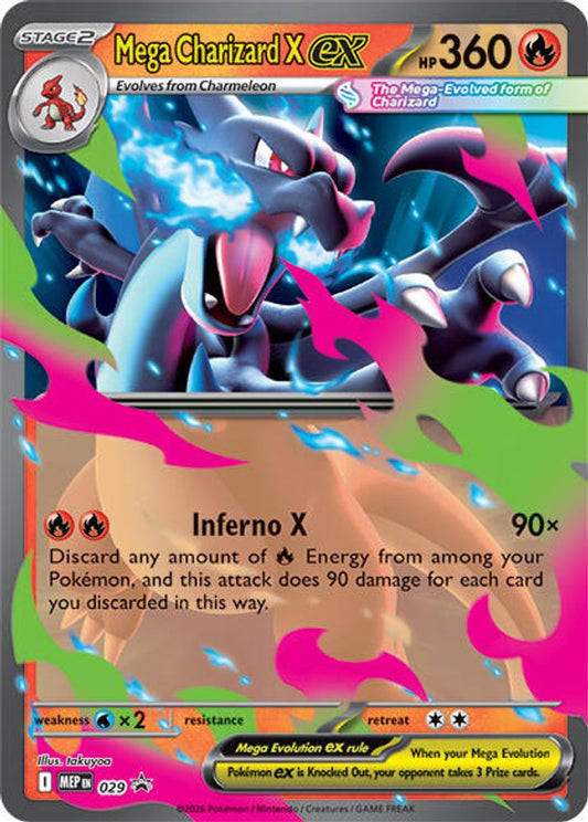 Mega Charizard X ex 029 Holo Promo ME: Mega Evolution Promo