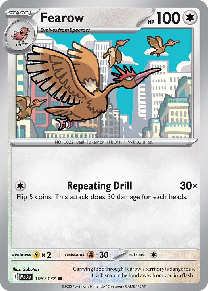 Fearow 103/132 Common Mega Evolution