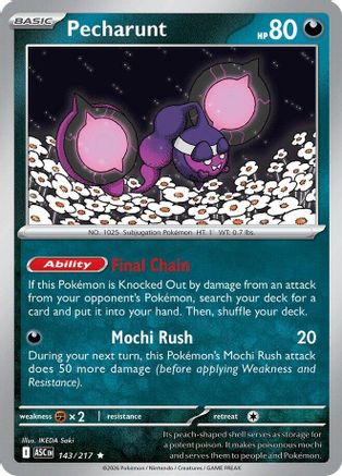 Pecharunt 143/217 Rare Ascended Heroes Holo