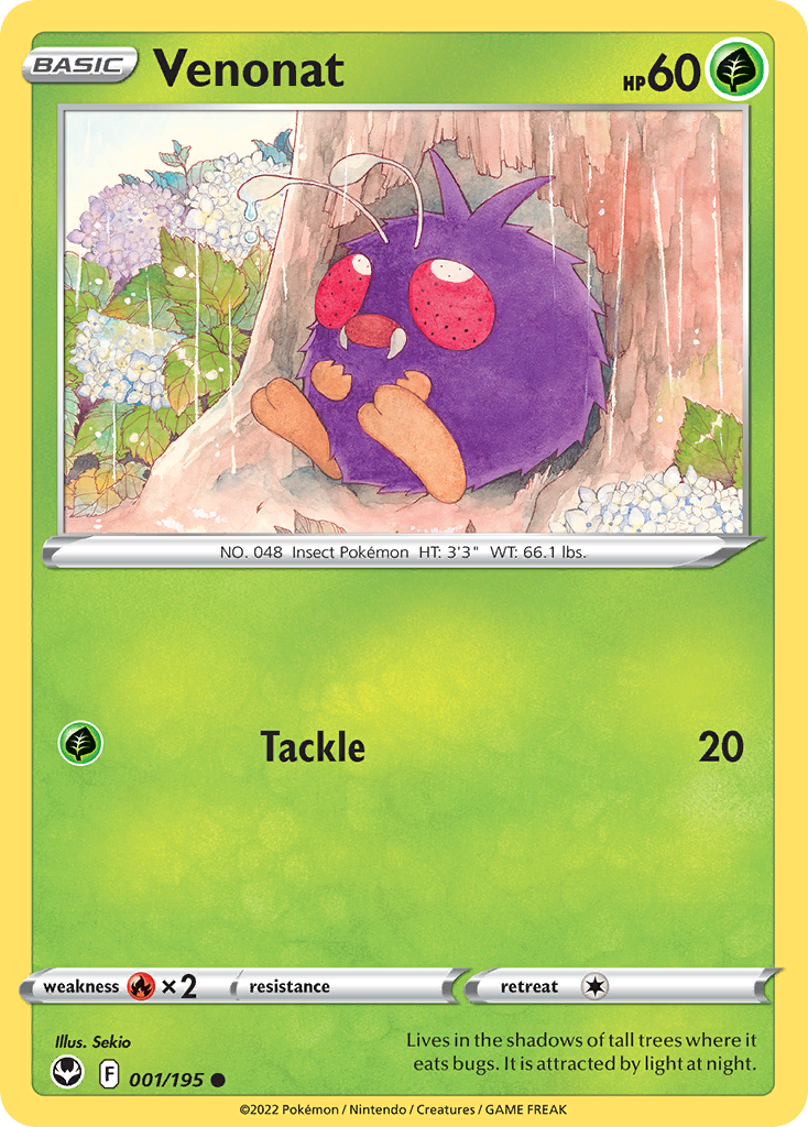 Venonat 001/195 Common Silver Tempest