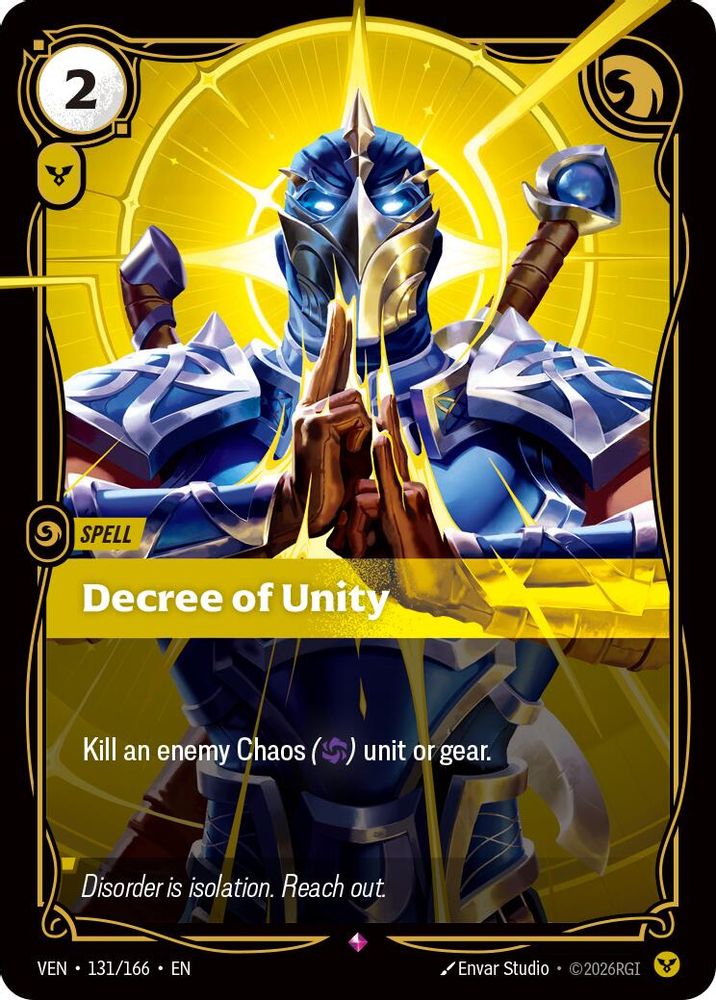 Decree of Unity 131/166 Rare Vendetta Foil