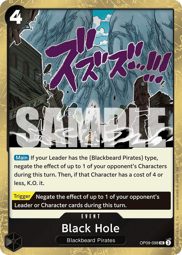 Black Hole (Pirate Foil) OP09-098 Premium Booster -The Best- Vol. 2 Foil