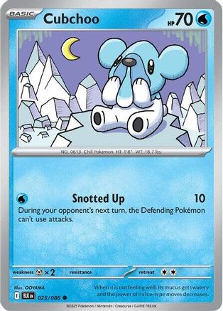 Cubchoo 025/086 Common Black Bolt Reverse Holo