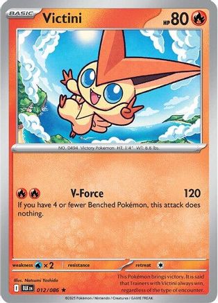 Victini 012/086 Holo Rare Black Bolt Holo