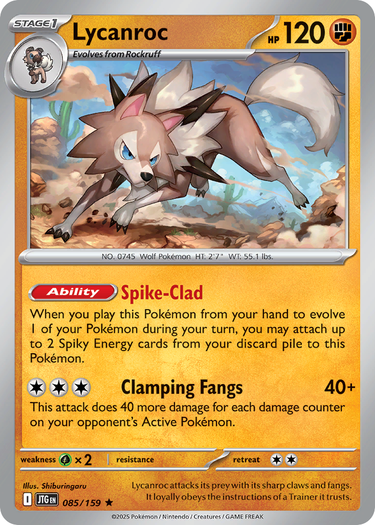 Lycanroc 085/159 Rare Journey Together Holo